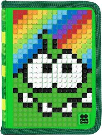 Pixie Crew Etui Met Siliconen Zijkant En Pixels 19 Cm Groen