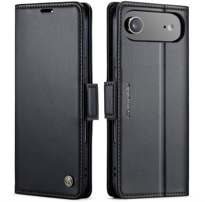 CaseMe – Telefoonhoesje geschikt voor Apple iPhone Air – Slim Wallet Book Case – Magnetische Sluiting – PU Leer – Zwart