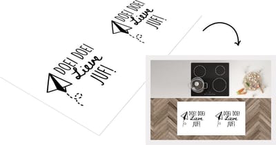 Keukenloper - Loper keuken - Quotes - Spreuken - Juf - Doei doei lieve juf! - 120x60 cm - Keukenloper vinyl