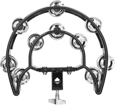 Hi Hat Tambourine Drum Set met Half Moon Design en EZ Grip - 20 Jingles voor Muziek en Optredens