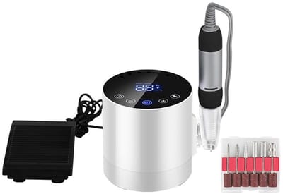 Dailygoody - Nagelboor - Elektrische nagelvijl - 35000 rpm - Voetschakelaar - Nagelverwijderaar - Voor manicure en pedicure -