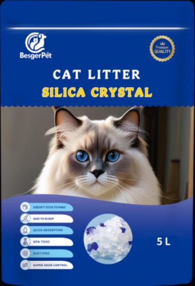 Besger Pet Kattenbakvulling Silica Premium - 6 zakken x 5 liter - Super Absorberend & 99% stofvrij - Introductiekorting € 0,99 per liter!