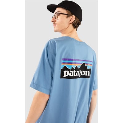 Patagonia P-6 Logo T-Shirt blauw