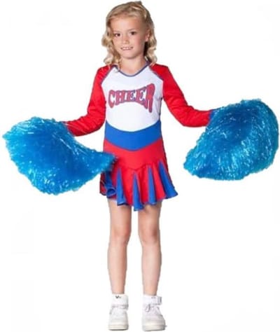 Cheerleader rood/wit/blauw (mt 164)