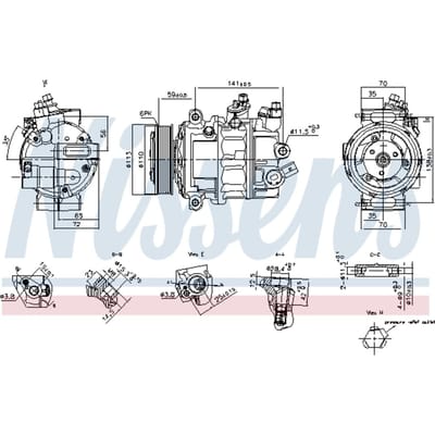 Compressor airconditioning NISSENS 890893