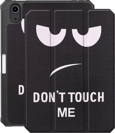 Hoes - Geschikt voor Apple iPad Mini 7 (2024) - 8.3 inch - 7e Generatie - Dun & Stevig - Trifold Bookcase - Hard Cover Case - Met Uitsparing Geschikt voor Apple Pencil - Hardcover Book - Tablet Hoesje - Don't Touch Me