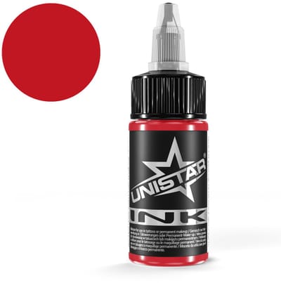 Unistar tattoo ink - Top Basic Coral - 30ml - Tattoeage inkt - Rood