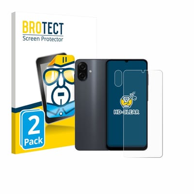BROTECT - Screenprotector voor Samsung Galaxy A07 (Voor+Camera) - Folie Beschermfolie transparant 2 Stuks