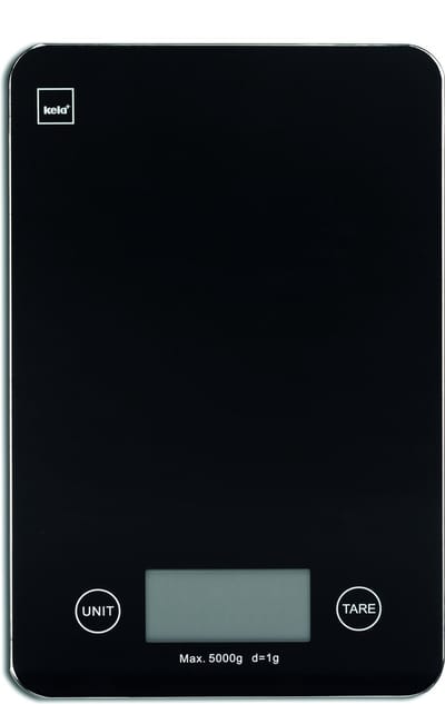 Digitale keukenweegschaal, zwart - tot 5kg - Kela | Pinta