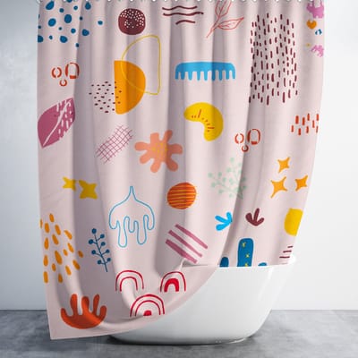 Casabueno - Cuddly - 180x200 cm Douchegordijn - Badkamer Gordijn - Waterdicht - Sneldrogend en Anti Schimmel -Wasbaar en Duurzaam