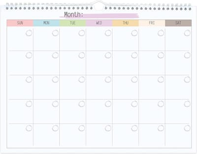 Muurkalender | Ongedateerde Maandelijkse Planner voor Thuis en Kantoor