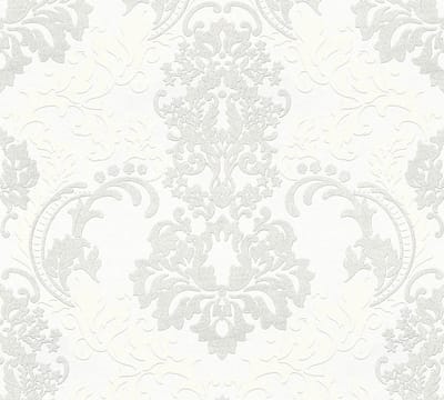 BAROK BEHANG - Wit met glitters  - AS Creation Neue Bude 2.0