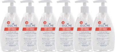 Herome 6-Pack Direct Desinfect Handgel Sensitive (Parfumvrij) - Desinfecterende Handgel met 80% Alcohol - Beschermt Tegen Bacteriën en Droogt de Handen Niet Uit - 6*200ml.
