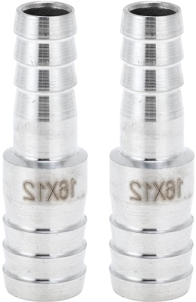 Buisconnector voor 5/8"x15/32" slangen voor lucht, water, olie en gas - 2 stuks roestvrij staal voor reductie en reparatie