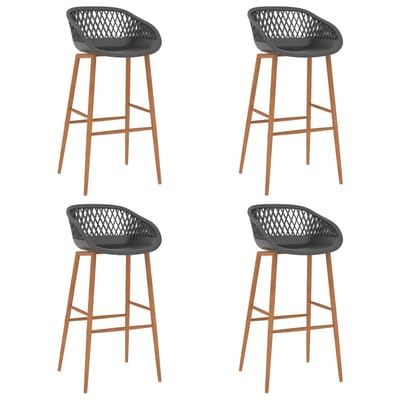vidaXL - Barstoelen - 4 - st - grijs