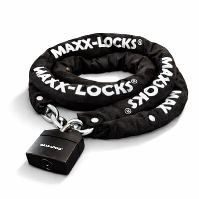 Maxx-Locks Granity Kettingslot - Slot met Gehard Stalen Schakes - Geschikt als Fietsslot, Scooterslot & Brommerslot - Extra Veiligheid voor je Fiets - 120 cm