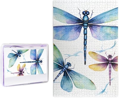 Legpuzzel Libelle - Foto Puzzel - Ontspanning Thuis - Gepersonaliseerde Afbeelding - 1000 Stukjes - Wit