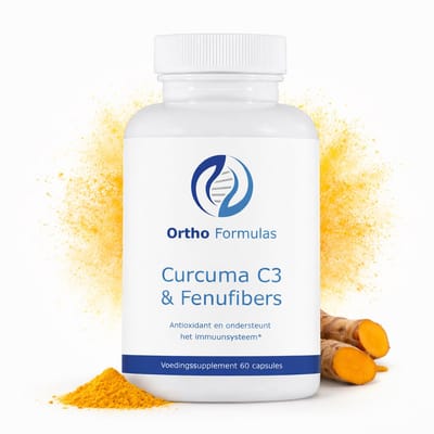 Curcuma & Fenegriek Extract Supplement – Spijsvertering, Lever & Gewrichten – 400 mg – 60 Vegan Kurkuma Capsules
