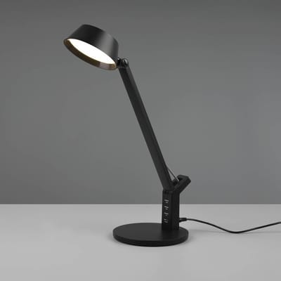 TRIO AVA - Tafellamp - Zwart mat - incl. 1x SMD 5,2W - USB ingang - Oplaadfunctie - Bureaulamp