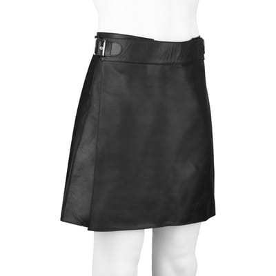 Rimba - Lederen Heren Rok - Kilt - Zwart S/M