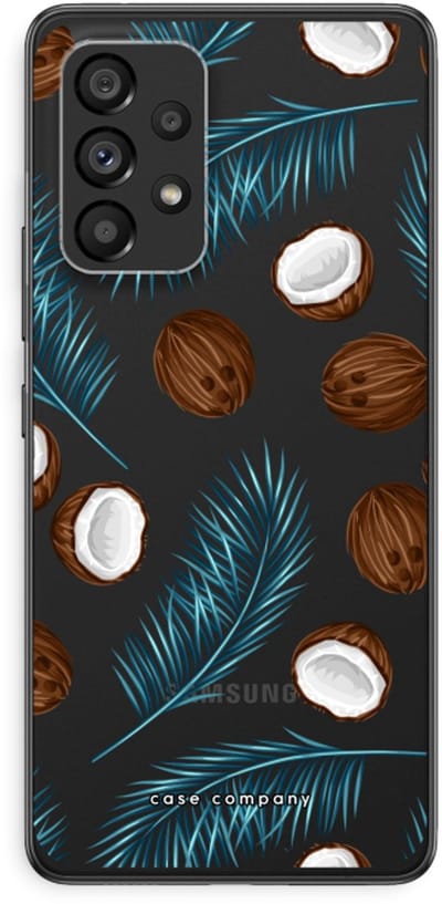 Case Company® - Hoesje geschikt voor Samsung Galaxy A53 5G hoesje - Kokosnoot - Soft Cover Telefoonhoesje - Bescherming aan alle Kanten en Schermrand