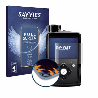 Savvies - Screenprotector voor Medtronic Minimed 780G - Folie Beschermfolie transparant volledig dekking 4 Stuks