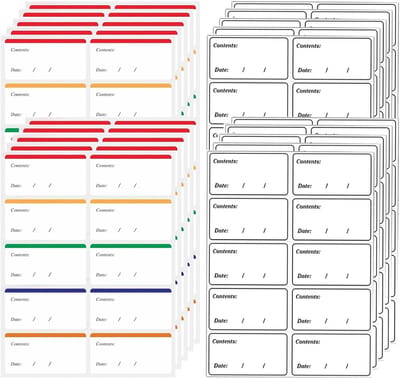 longziming - Diepvries Labels 200 Stuks - 60x30mm Afneembaar Zonder Resten - Label Stickers Voor Diepvriesdozen Jam En Keuken Gebruik