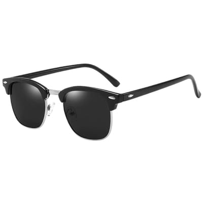 Fako Fashion - Club Style Zonnebril - Polariserend - Polarized - Dames - Heren - Zwart/Zilver