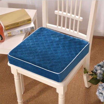 Stoelverhoger Kussen - Zitkussen - Comfortabel Zitten - Extra Dikke Vulling - 40x40x10 cm - Blauw