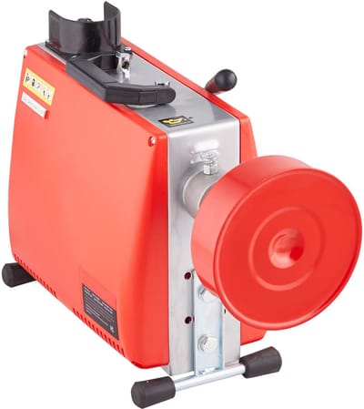 Pijpenreinigingsmachine 66 FT x 5/8 inch, 250 W Elektrische Pijpenreinigingsspiraal met Handmatige Toevoer - met 7 messen, 2 Staalkabels en CW/CCW Besturingseenheid