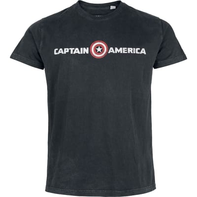 Captain America T-shirt - Captain Logo - S tot 4XL - voor Mannen - zwart