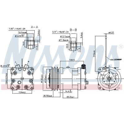 Compressor, airconditioner NISSENS 89461