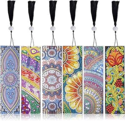 Solidchoice - Set van 6 DIY Boekenleggers met Diamant Schilderen