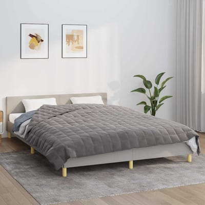 vidaXL - Verzwaringsdeken - 200x225 - cm - 9 - kg - stof - grijs