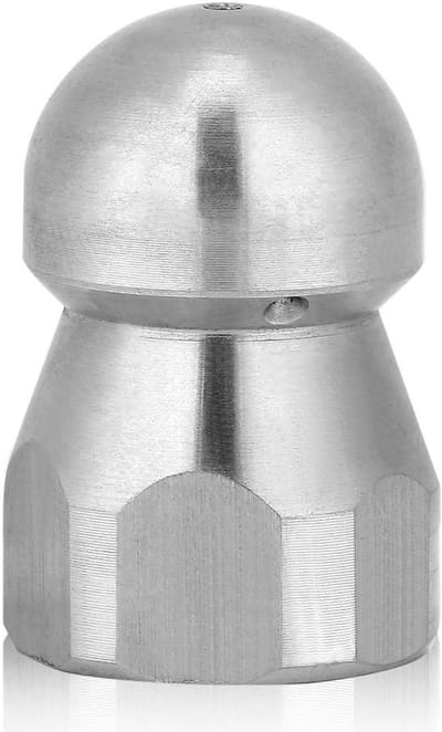 Professionele Reinigingsmondstuk voor 3/8 Inch Hoge Druk Waterstraal, Ideaal voor Afvoer, Luchtkanalen en Pijpen