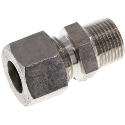 12L & R3/8'' RVS Rechte Snijringkoppeling Buitendraad 315bar ISO 8434-1