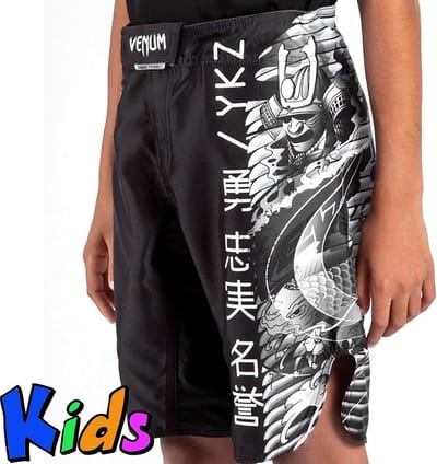 Venum YKZ21 Fight Shorts voor kinderen Zwart Wit - Kids - 8 Jaar