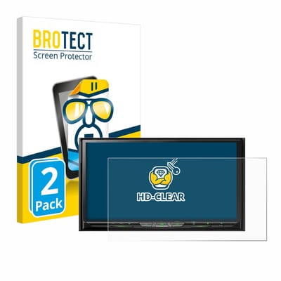 BROTECT - Screenprotector voor Pioneer AVH-Z9200DAB - Folie Beschermfolie transparant 2 Stuks