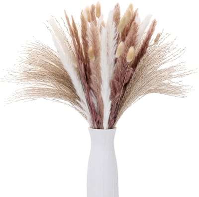 Unyqoos® Set van 64 Droogbloemen voor Stijlvolle Decoratie in Huis of Bruiloft