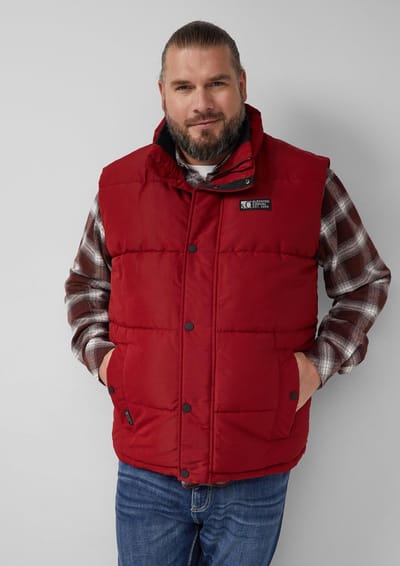 s.Oliver - male - Sportief gewatteerd vest met logodetails