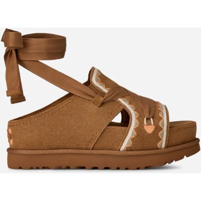 Sandalen met sleehak UGG Goldenstar Hi Artistitch Slide Chestnut Multi