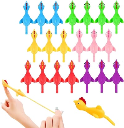 Vinger Katapult Speelgoed voor Kinderen - Leuke Kippen Mix, Buiten Activiteiten en Spelletjes