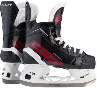 CCM - Jetspeed FT670 - IJshockeyschaatsen - Schaatsen Kinderen - Zwart - Responsieve One-Piece Feel & Lichtgewicht Energy Transfer - Regular Fit - Maat EU 33.5