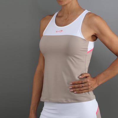 Endless Bloom Tanktop Dames-beige, wit