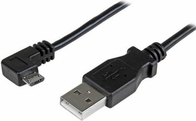 StarTech.com Right Angle Micro-USB Type B Charge & Sync Cable M/M 28/24AWG - USB-kabel - 1 m