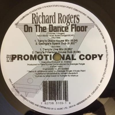 12-inch Plaat RICHARD ROGERS - Op de Dansvloer VS103 Vinyl Soul 1999 US Dance & Electronica Gebruikt gray