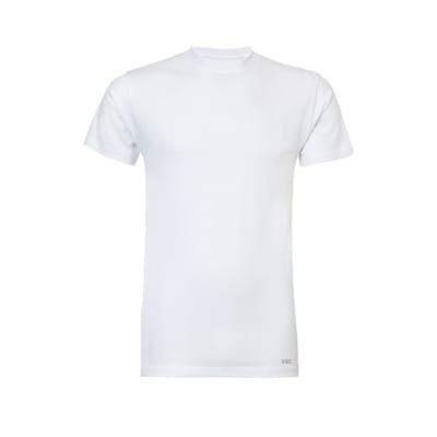 Twentse damast t-shirt wit set 2 st. ronde hals  maat m 100% katoen, 160gsm
