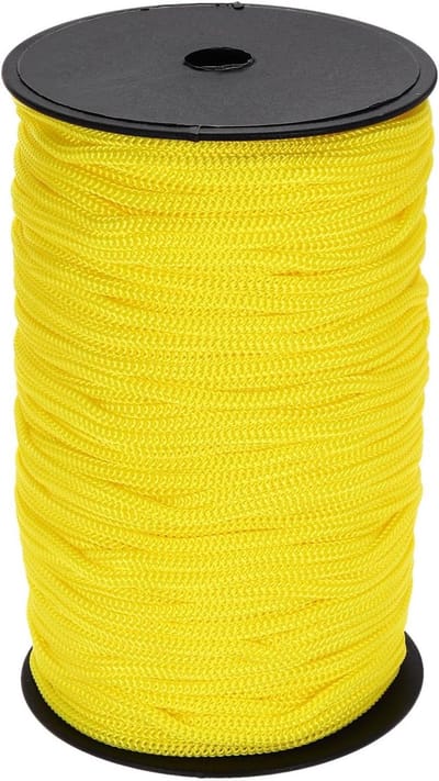 Gevlochten Touw - Nylon Koord - Klus & Outdoor - Sterk en Robuust - 100 Meter - Geel