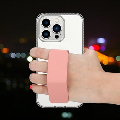 Cadorabo Hoesje geschikt voor Apple iPhone 13 PRO in ROZE - Beschermhoes gemaakt van flexibel TPU silicone Cover Case met houder en standfunctie