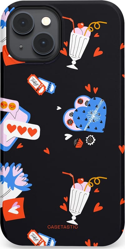 Casetastic Hoesje Geschikt voor Apple iPhone 14 Plus Magsafe - Stijlvolle Beschermende Duo-layer Case - Liefdes Kaarten